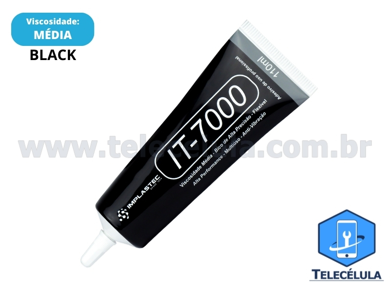 Sem Imagem - COLA MULTIUSO IMPLASTEC IT7000, IT-7000 110ML - 100 GRAMAS PARA COLAR TOUCH, VISOR, HOUSING ETC...